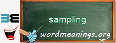 WordMeaning blackboard for sampling